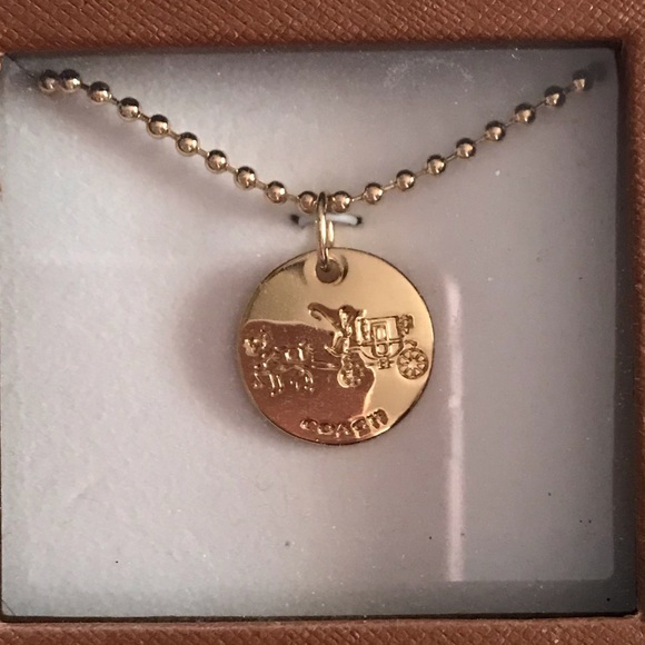 Coach Horse & Carriage Necklace NWT - Picture 1 of 3